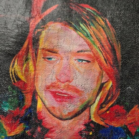 ULKIN Figure Inspired Art Kurt Cobain Black Sweatshirt - Picture 4 of 8